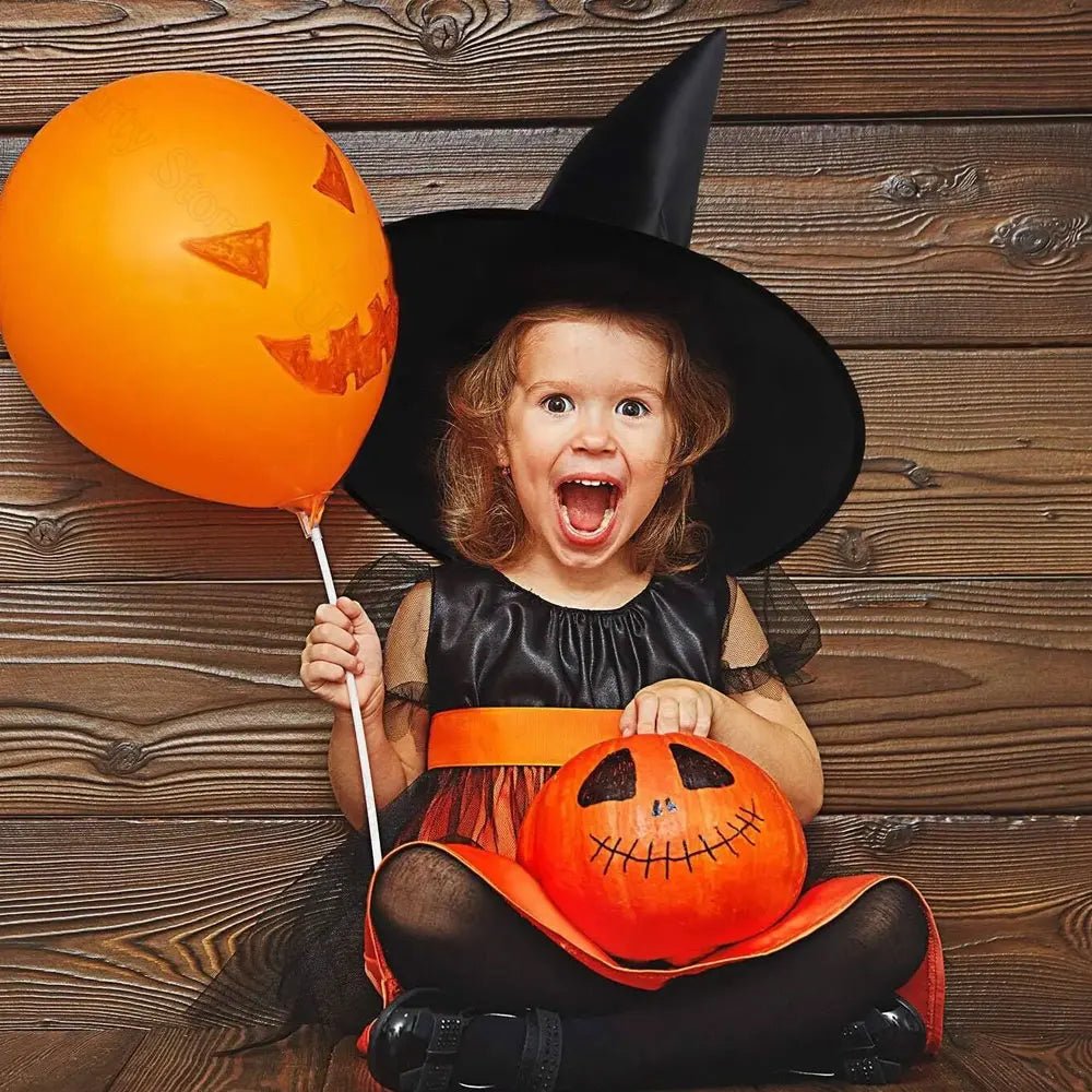 6/12Pcs Halloween Black Witches Hats with Rope Hanging Wizard Hats Bulk for Home Outdoor Porch Halloween Decoration Party Favor - Radiant Revive