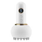 White and gold hair dryer with digital display